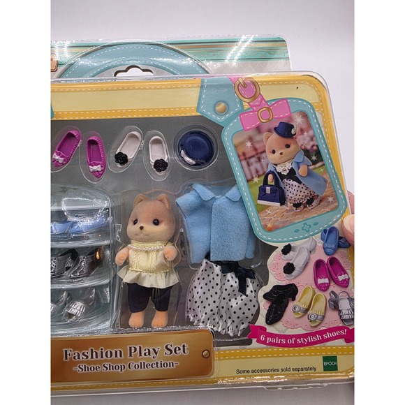 NEW ~ Calico Critters Fashion Play Set Shoe Shop Collection Doll Toy For Kids/TT - Picture 3 of 5